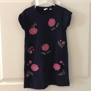 Gap Kids - Navy blue dress with roses